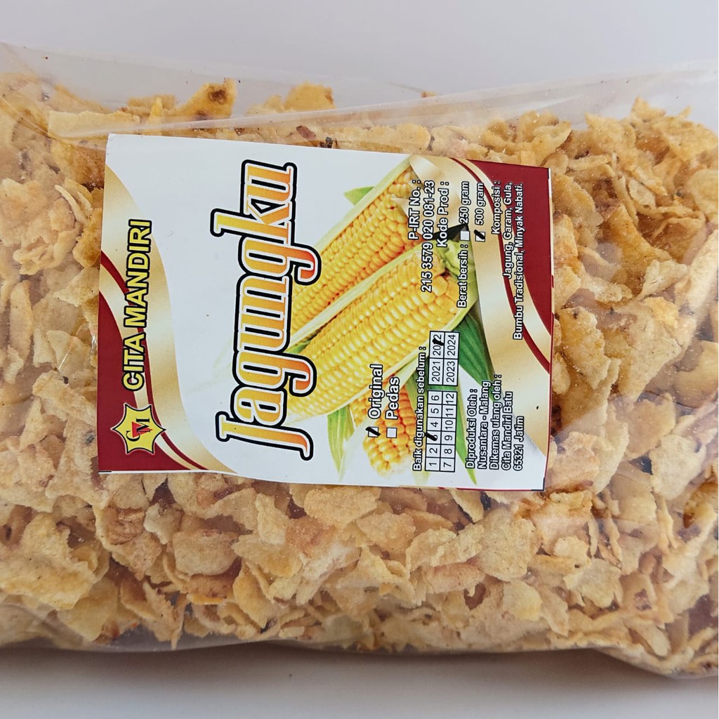 

Aemmart Keripik Kerupuk Jagungku Original Gurih Renyah Nikmat Kemasan 500 Gram