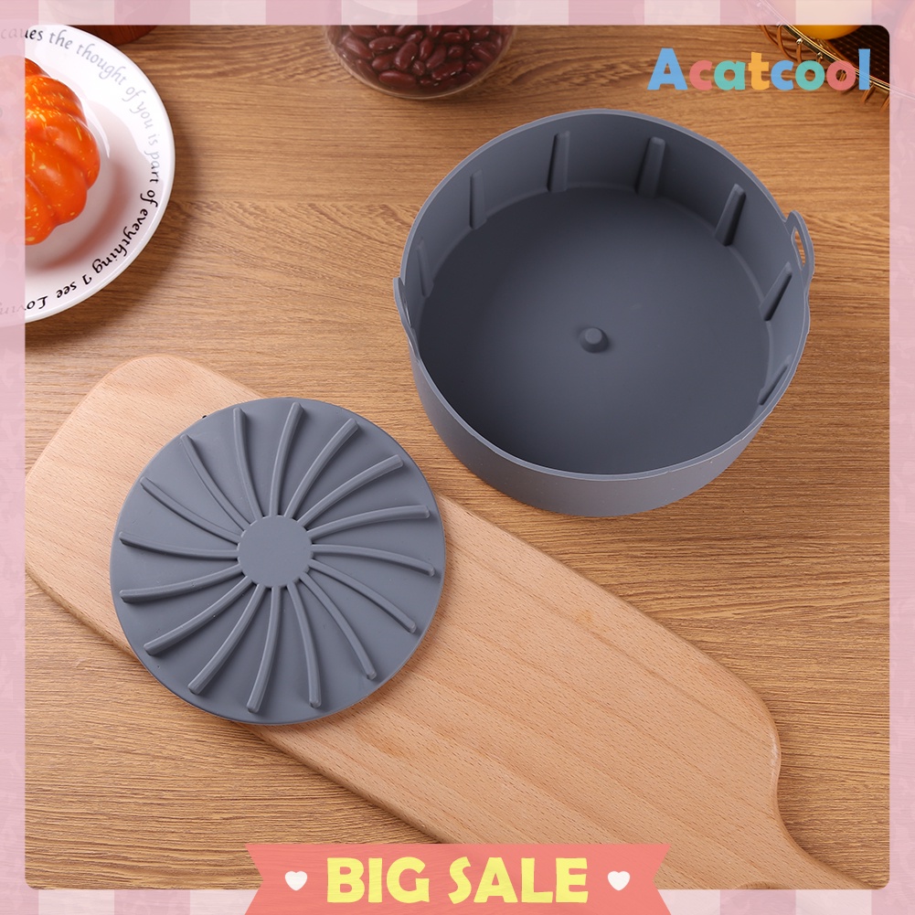 Thick Silicone Grill Pan Air Fryer Basket Dessert Baking Cooking Tray Tools