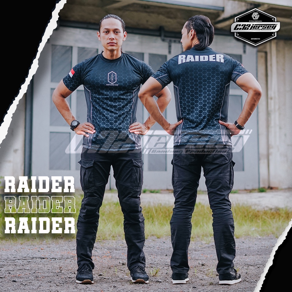 KAOS JERSEY RAIDER HITAM FULLPRINT SUBLIMEJERSEYBANDUNG C72
