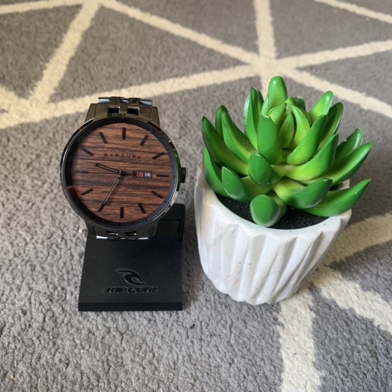 Jam tangan Ripcurl detroit woodgrain stainless