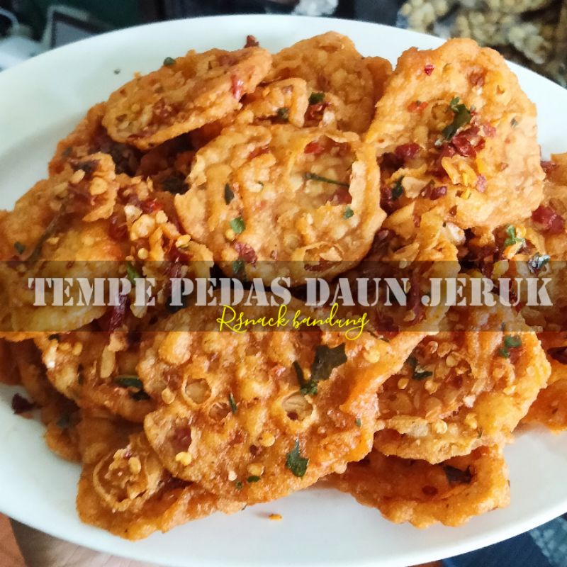 

1kg-tempe goreng bandung pedas daun jeruk