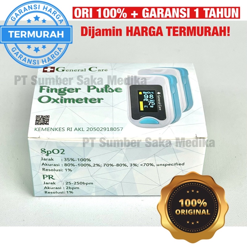 Finger Pluse Oxymeter General Care / Oxymeter Gc Sp02 Pi & F04T / Alat Cek Kadar Oxygen Dalam Darah/