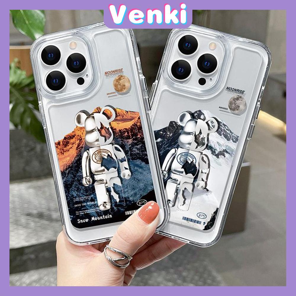 iPhone Case HD Acrylic Hard Case High Clear Metal Button Protection Camera Shockproof Iceberg Bear Compatible with iPhone 14 Pro Max 14 Plus 13 Pro Max 12 Pro Max 11 XR 7Plus