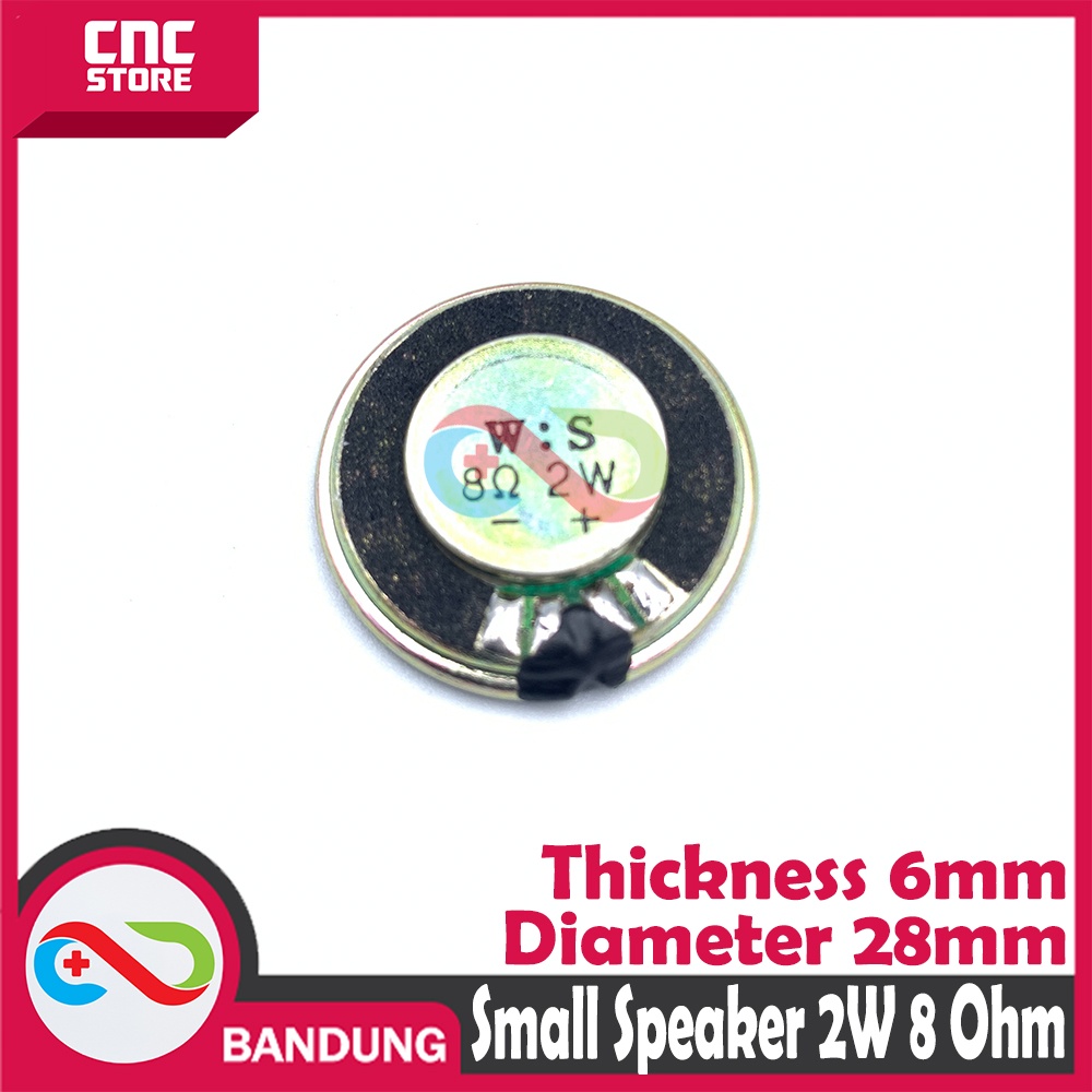 SMALL SPEAKER 2W 8 OHM 2W 8R DIAMETER 28MM THICKNESS 6MM