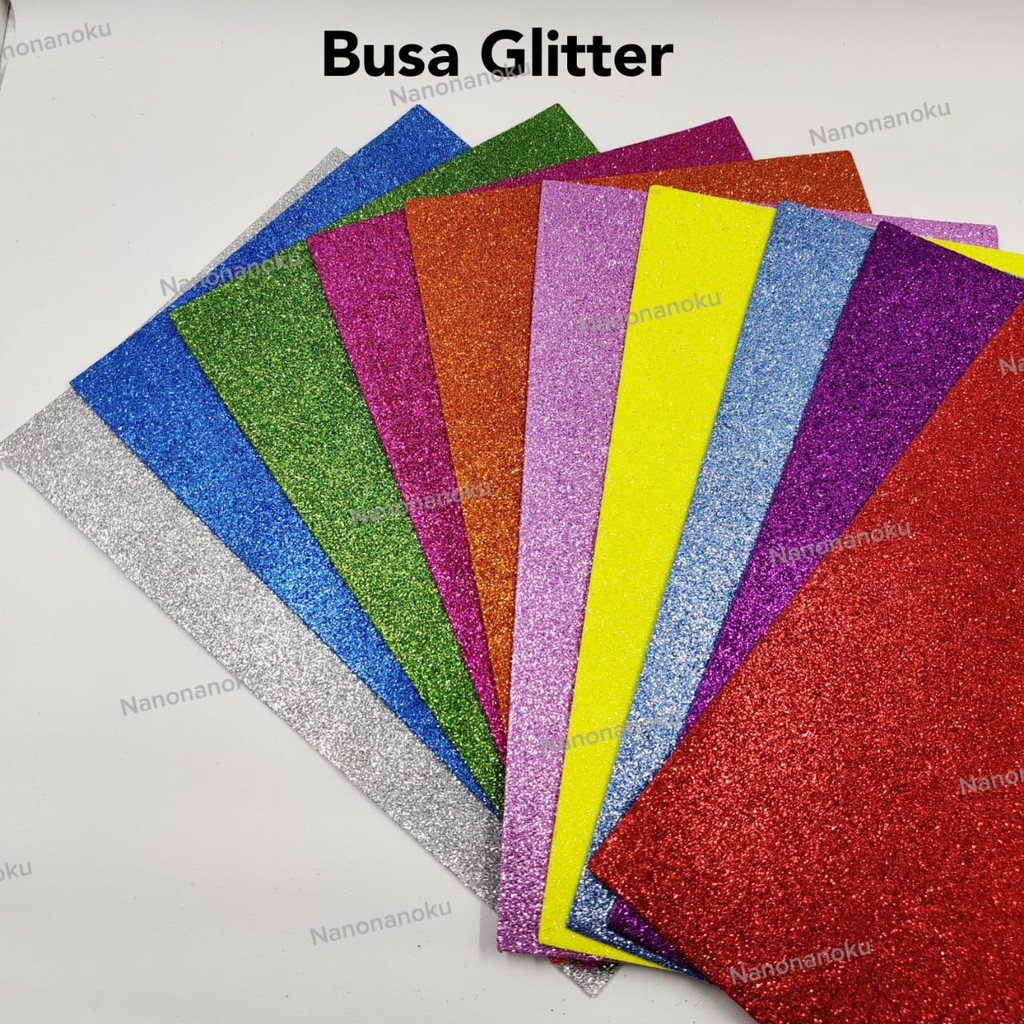 Busa Glitter Art Foam 20x30 cm Craft DIY Kerajinan