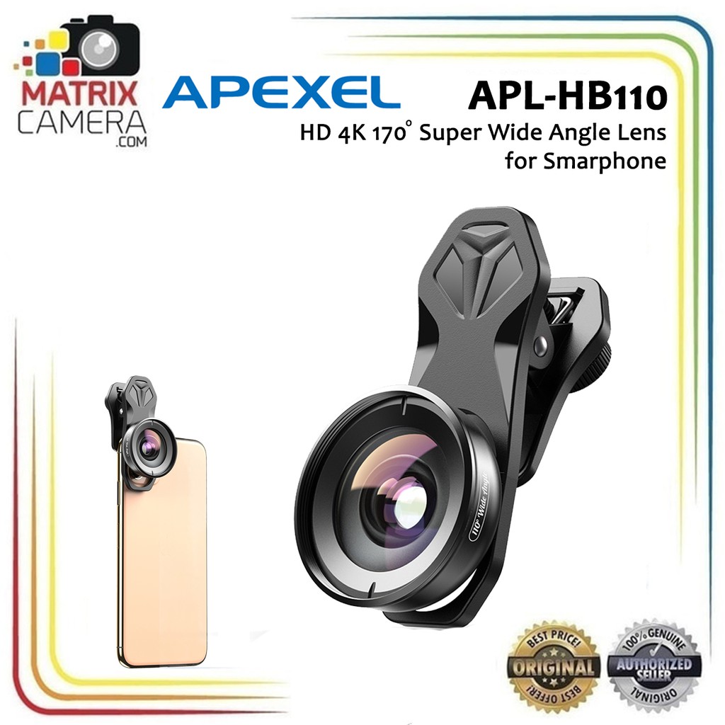 APEXEL APL-HB110 HD 4K 110Â° Lensa Wide    Angle Lens for Smartphone