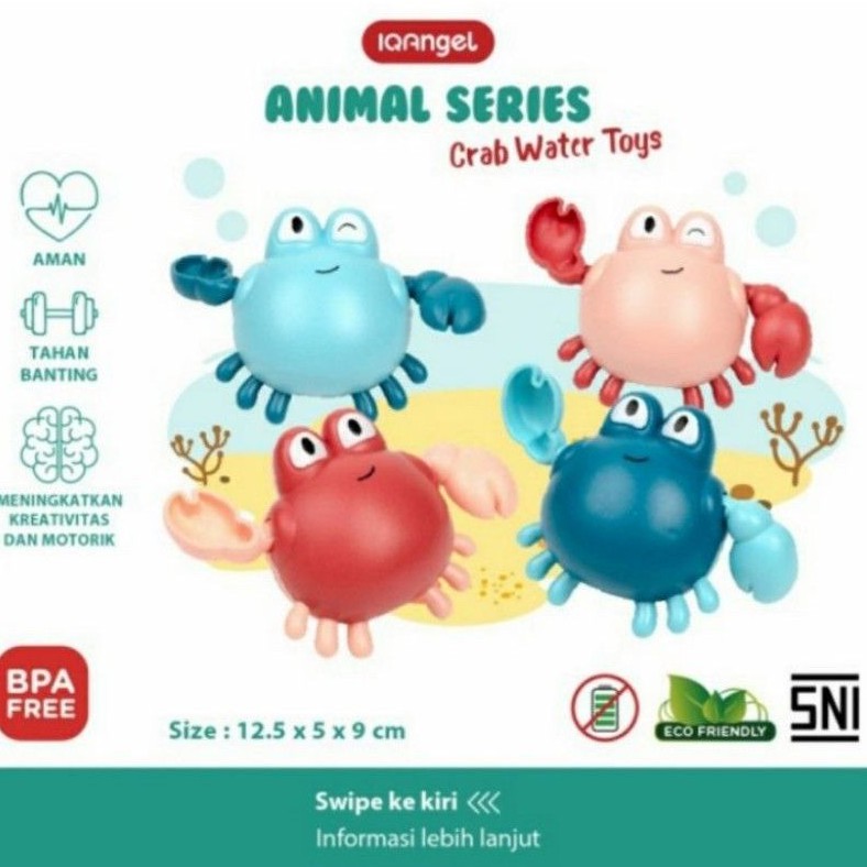 IQ ANGEL Crab Water Toy Mainan Mandi Anak Baby Toys SNI Toy Animal