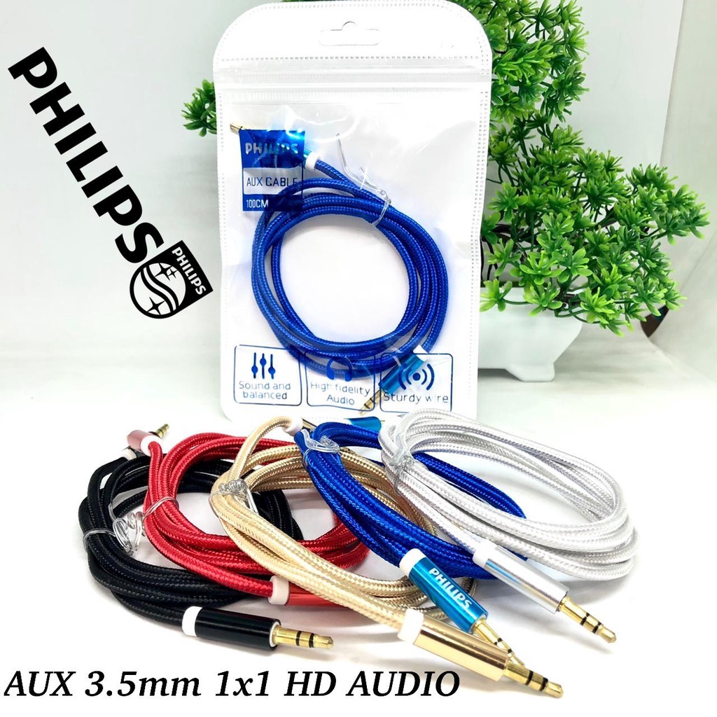 ZILLO Kabel Audio AUX Berkualitas Kabel Audio Cable 3.5mm Gold Plated 1 Meter Original