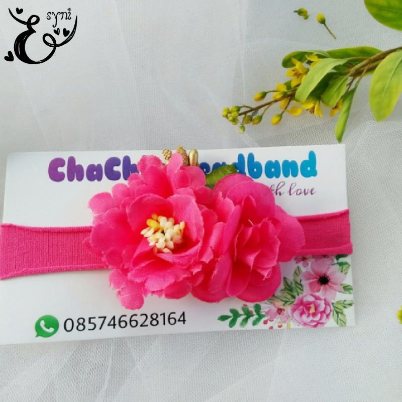 bando anak , bando newborn , bando , mahkota , headband_Newborn"Bunga". Bandana Bunga. Newborn. Head