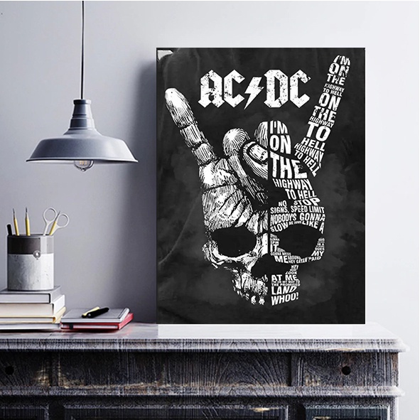 Poster Band Musik ACDC Hiasan Dinding Pajangan Tembok Dekorasi Poster Kayu 01 - 10