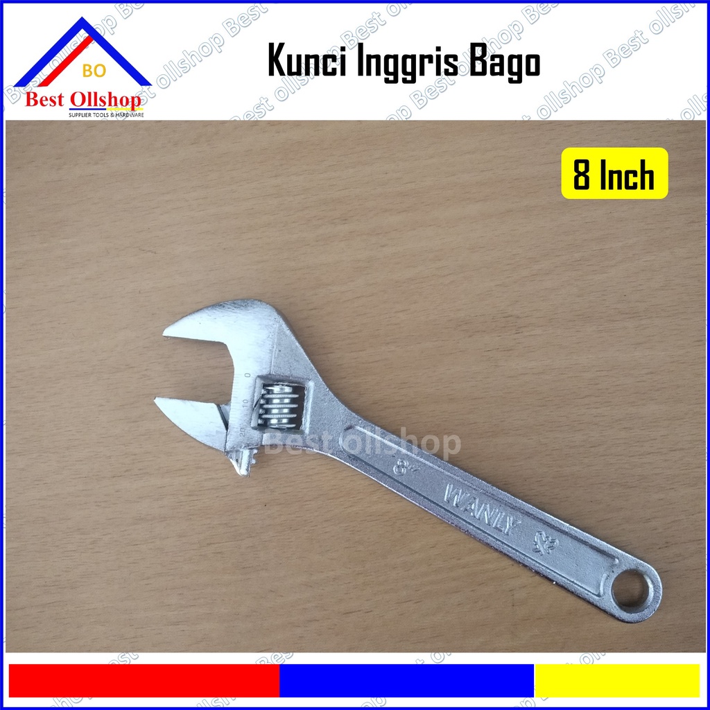 Kunci Bago 8 inch / Kunci Konci inggris Ingris Bako Bagong 8 inch Mini Hex Kecil Adjustable Wrench 200 MM RRT