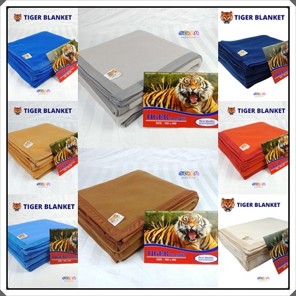 Selimut Blanket Dewasa Tebal Lembut Polos Hotel Tiger Size 160x200