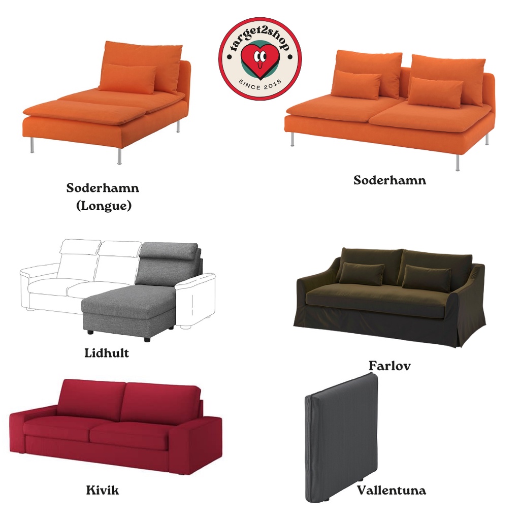 [READY STOCK] IKEA Cover Sarung Sofa Lidhult, Gronlid, Soderhamn, Vallentuna, Kivik, Farlov (Full se