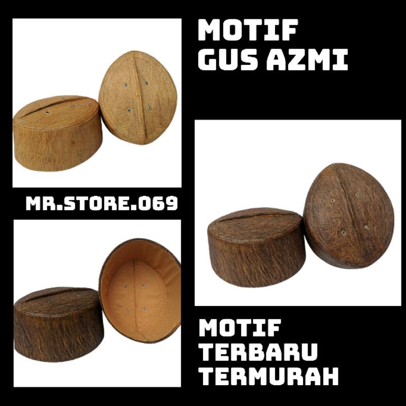 peci kulit kayu waru||kopeah kulit kayu waru||peci gus azmi||kopeah