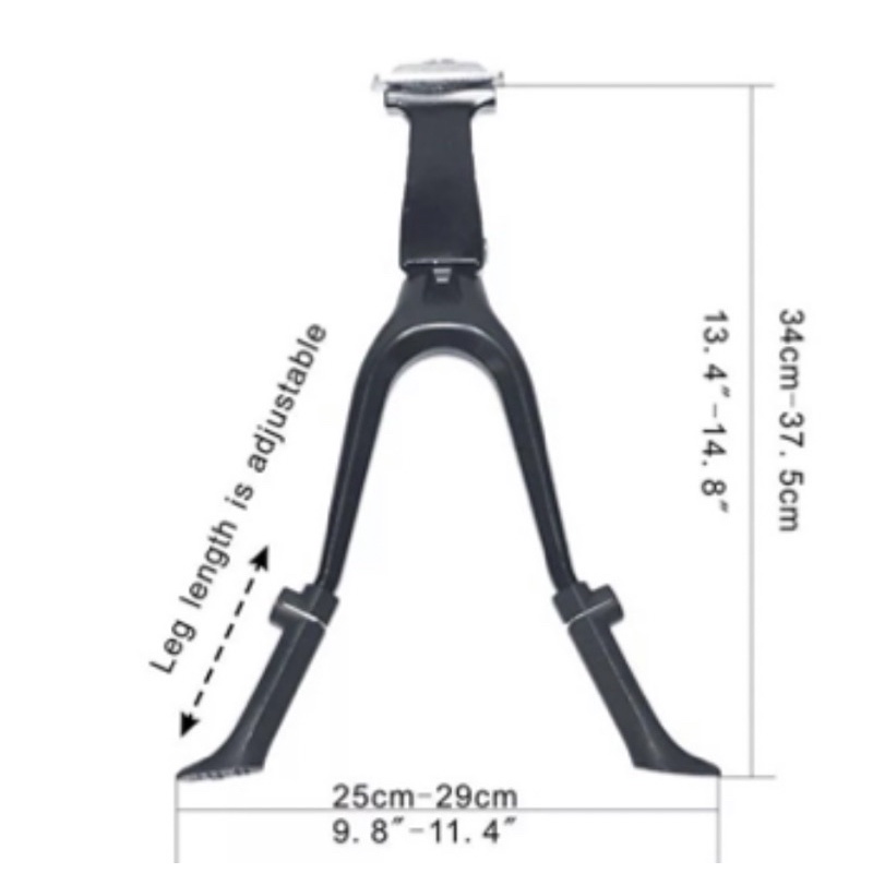 Standar tengah double kickstand adjustable double leg center stand