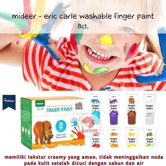 

Zoetoys Mideer - Eric Carle Washable Finger Paint 8 ct warna colors