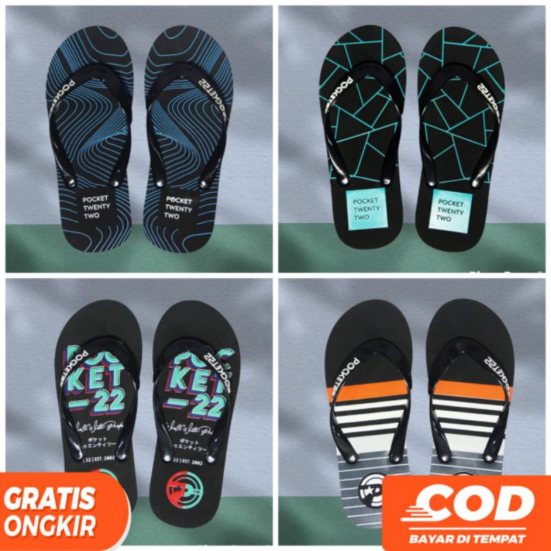 (BISA COD) SANDAL POCKET22 POCKET 22 SENDAL POKET ORIGINAL DISTRO JEPIT MURAH BESTSELLER