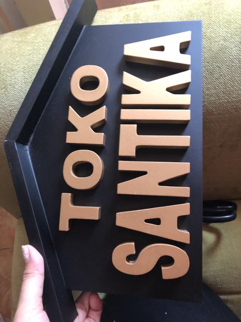 Nomor/nomer/hiasan/tanda/papan/logo Rumah/toko Timbul Kayu Mdf Dengan Tulisan/nama/alamat/pengenal