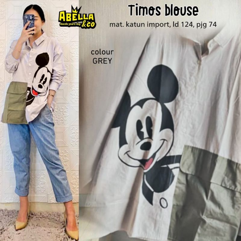 Timos Tunik Bahan Katun Import - Tunik Wanita Ukuran XXL LD 122 - Tunik Muslim  - Fahion Wanita - Mo