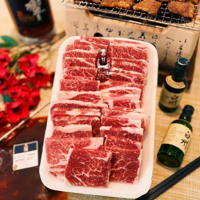 

US SHORT RIB BONELESS PRIME KOREAN BEEF YAKINIKU+KOREAN MARINADE SAUCE DFGH5136