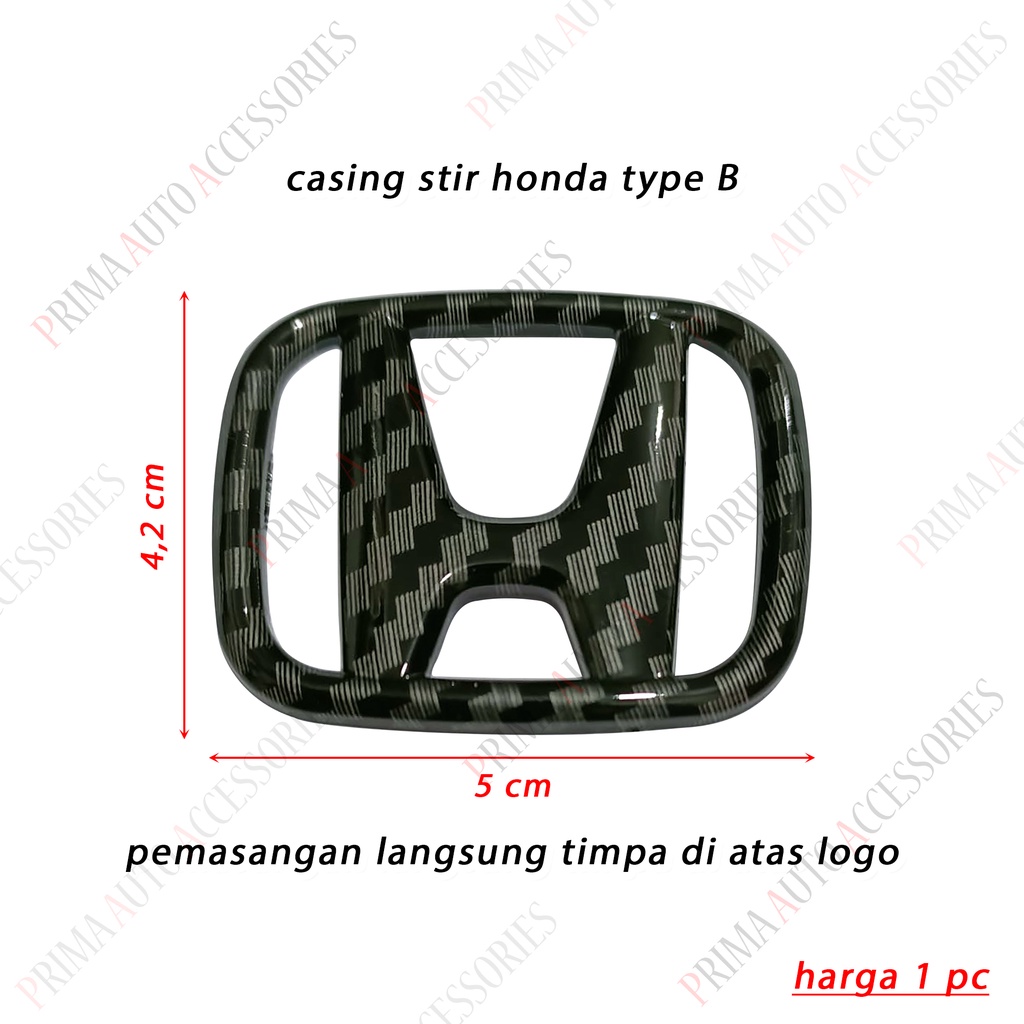 Casing Stir Logo Honda Carbon Type B 5cm x 4,2cm