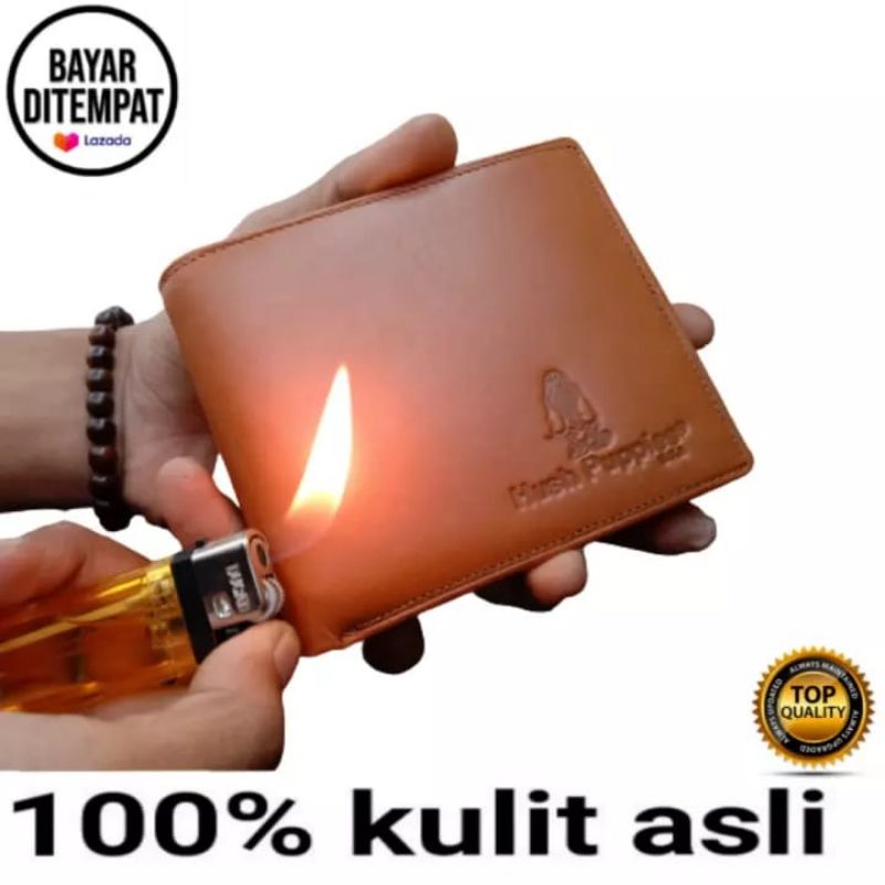 Dompet pria dompet kulit TAHAN API kulit asli 100% dompet kulit / dompet pria kulit