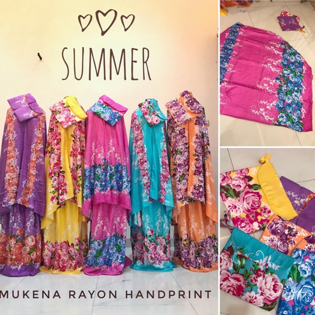 MUKENA GROSIR MUKENA BALI IBU ANAK JUAL SUPPLIER PRODUSEN BATIK ECER BUNGA MOTIF SPANDEK KATUN