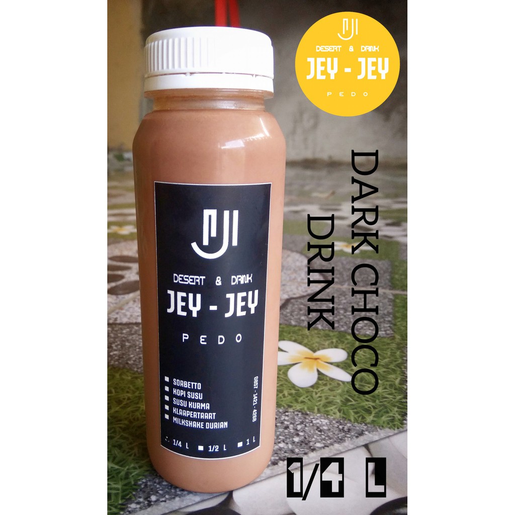 

DARK CHOCOLATE DRINK MINUMAN COKELAT KEMASAN 1/4 L JEY - JEY PEDO