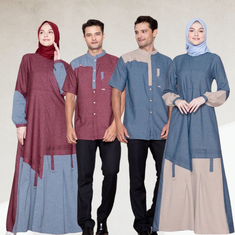 Couple Original RGD 31 Navy by Rauna Pride|Gamis Navy|Gamis Jumbo|Gamis Couple Gamis Remaja|Gamis Re