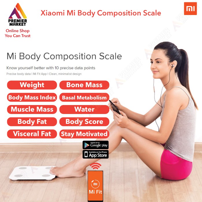 Xiaomi Mi Body Composition Scale - Timbangan Body Fat Digital Smart