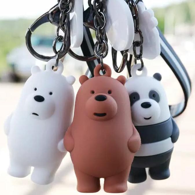 Gantungan Kunci We Bare Bears Keychain Strap Tas Boneka Panda Beruang - ICE BEAR