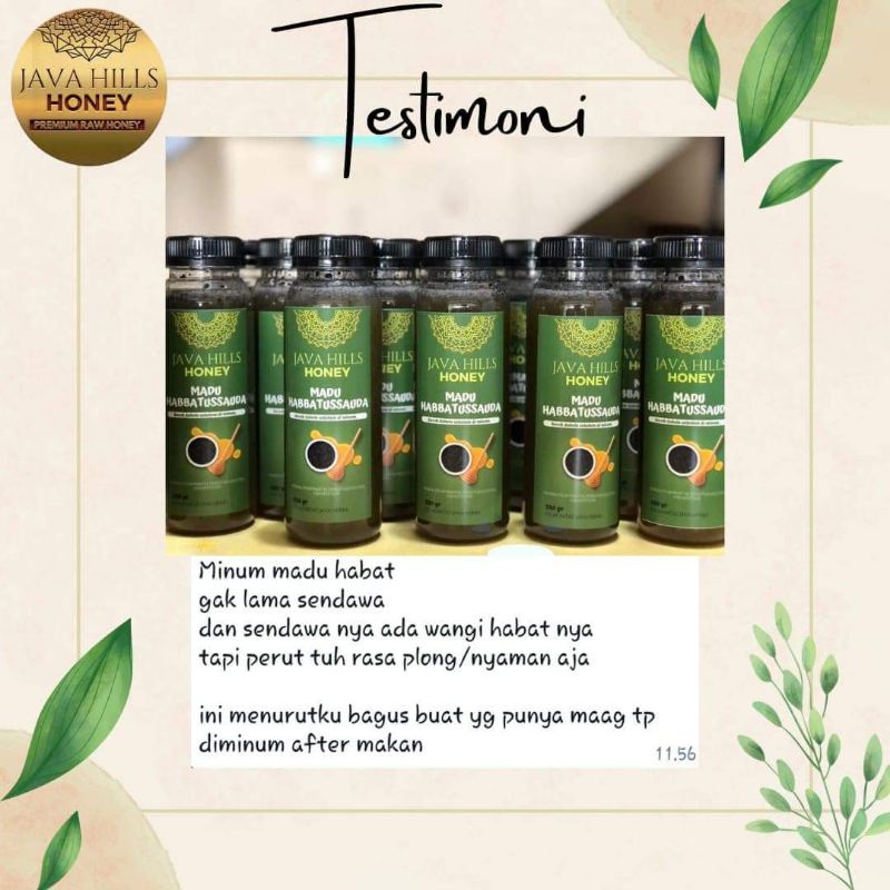 JAVAHILLS HONEY GRATIS SENDOK KAYU / MADU HABBATS / MADU HABBATUSSAUDA JAVAHILLS HONEY / HABBATUSSAUDA / THIBUN NABAWI