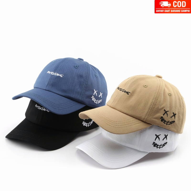 NEXTSTOP-189 Unisex Pria Wanita Hat Soft Material Bordir Ou Yixiang Topi Baseball