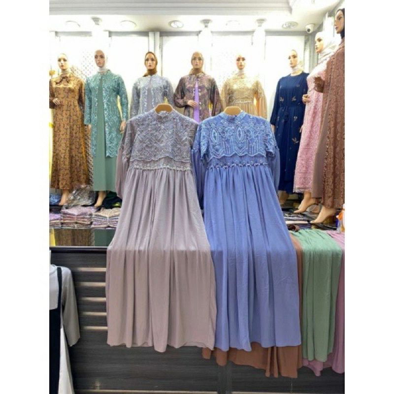 E.C > New Series Raline Dress Premium / Dress Pesta Original / Gamis Kondangan Mewah / Gamis Kekinia