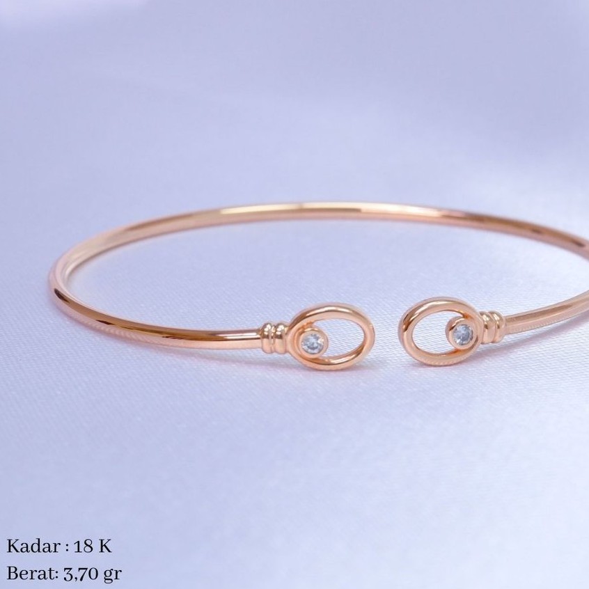Gelang Embun Series by Hala Gold BG200116 Kadar 18K Rose