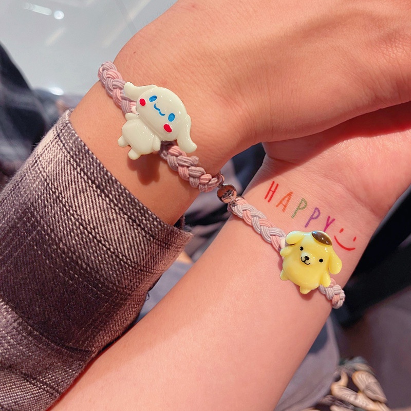 2pcs Gelang couple Motif Kartun Gaya Korea Untuk Hadiah