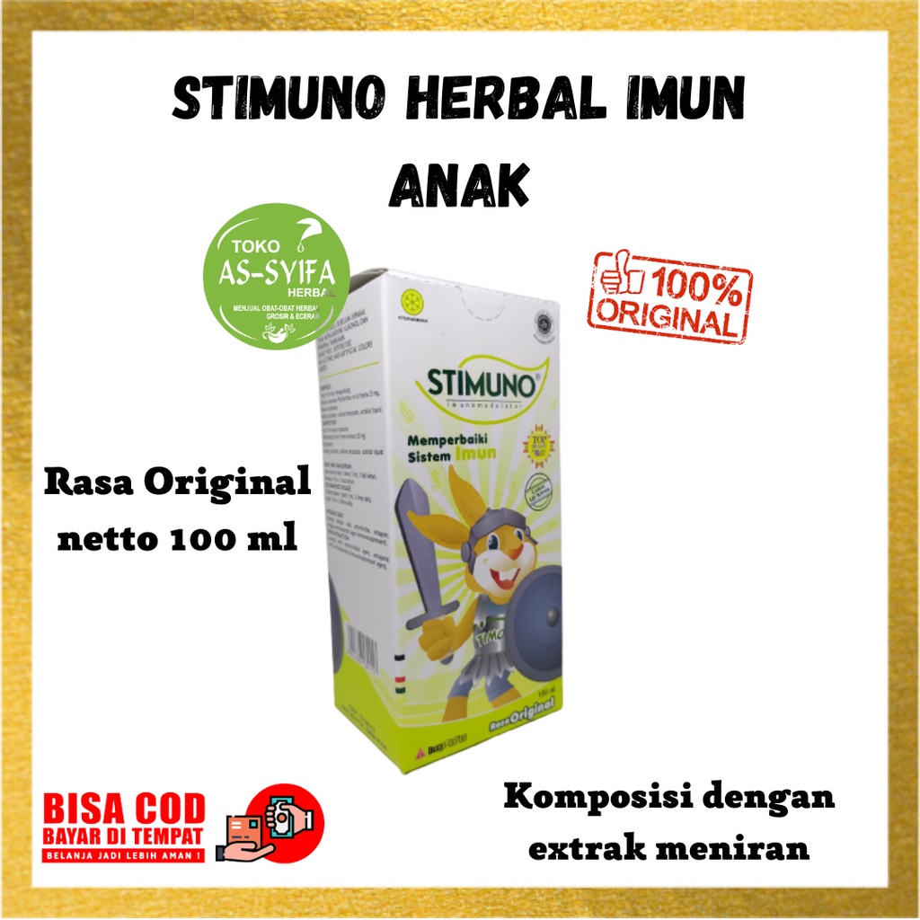 Stimuno Anak Sirup 100 ml Rasa Original Multivitamin Anak / Stimuno Syrup Original