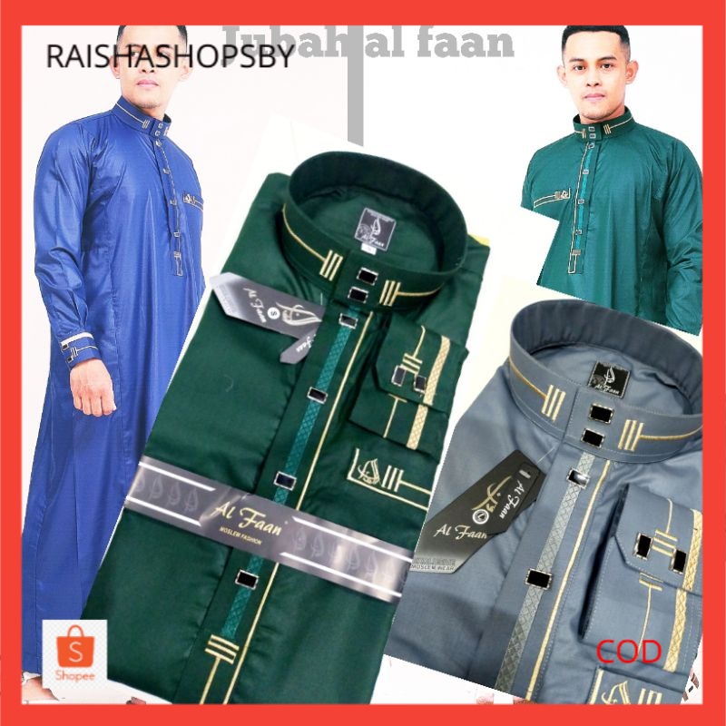 jubah Pria Gamis Pria Jubbah Mewah Model Terbaru Al faan model haramain/haromain/alnoor_JB013