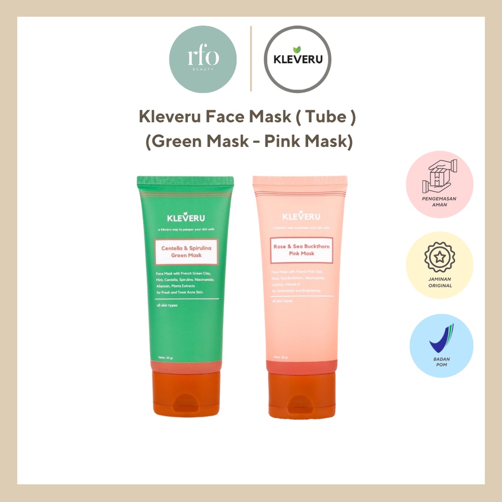 Kleveru Face Mask [Green Mask - Pink Mask] (Tube)