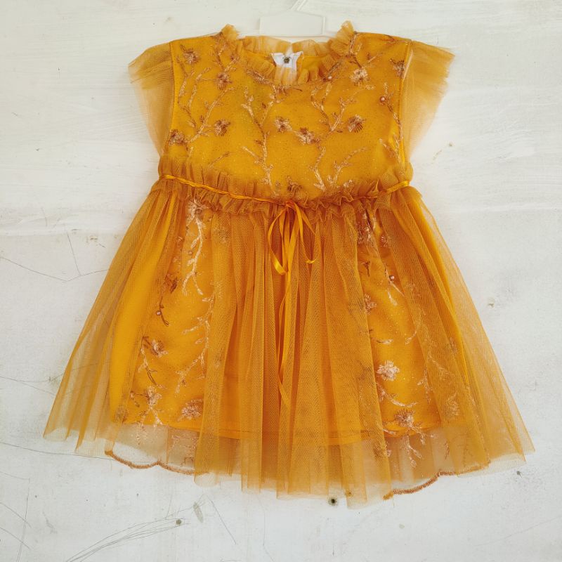 Dress anak 1 2 3 tahun gaun anak cewek perempuan terbaru ( dress ninda nandini )