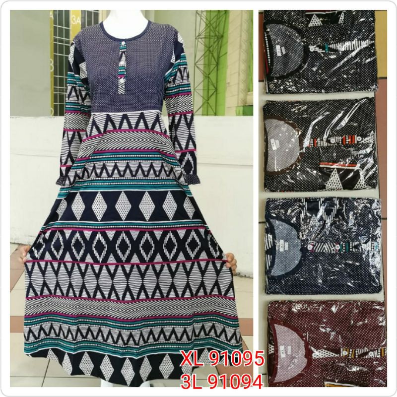 longdress katun stret xl dan 3l