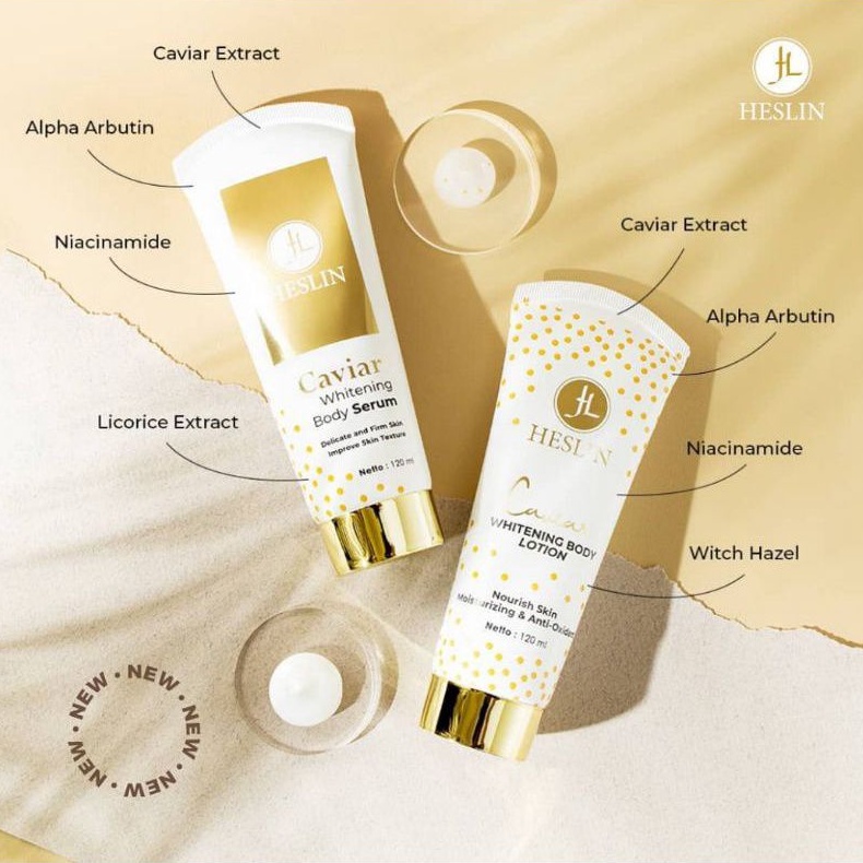 Whitening Body Lotion dan Serum Heslin Beauty/Heslin Body Lotion