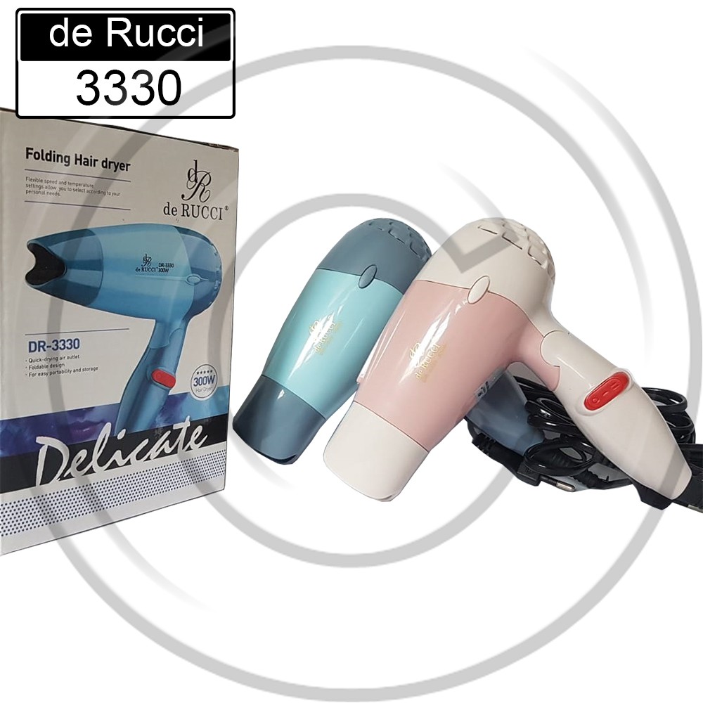 DE RUCCI / HD-DR-3330 / Hairdryer / Pengering Rambut Mini / Hair dryer / Termurah / Berkualitas / Best Seller Proffesional