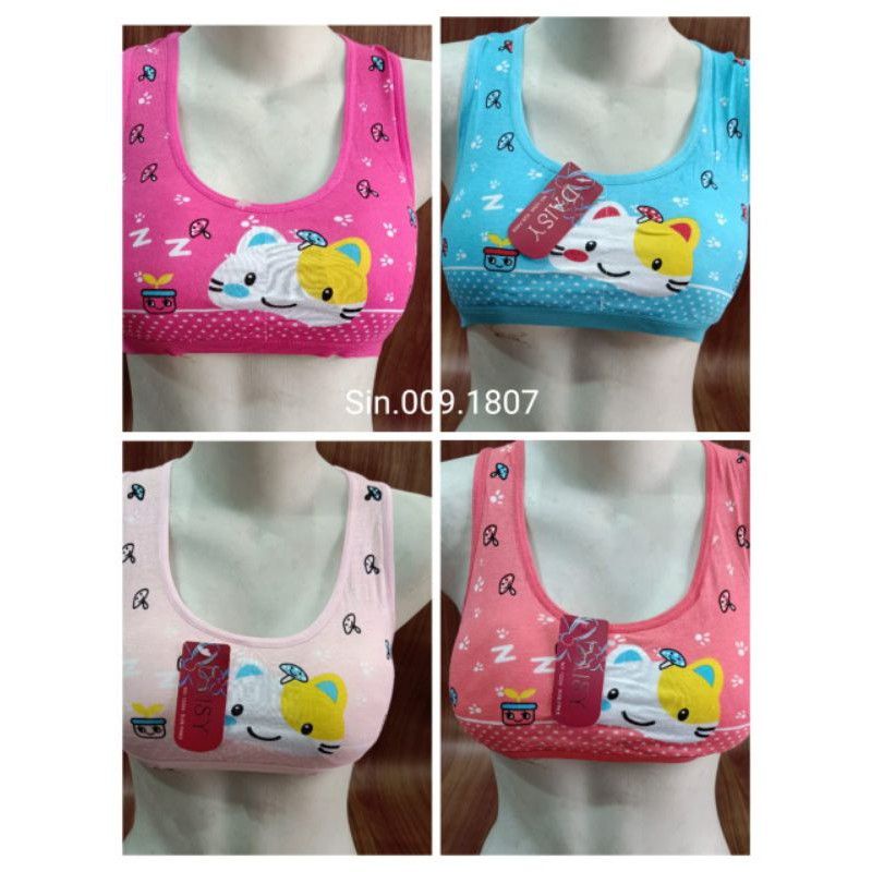 3 Pcs miniset remaja busa SD SMP miniset anak perempuan BH kain busa remaja perempuan katun lucu