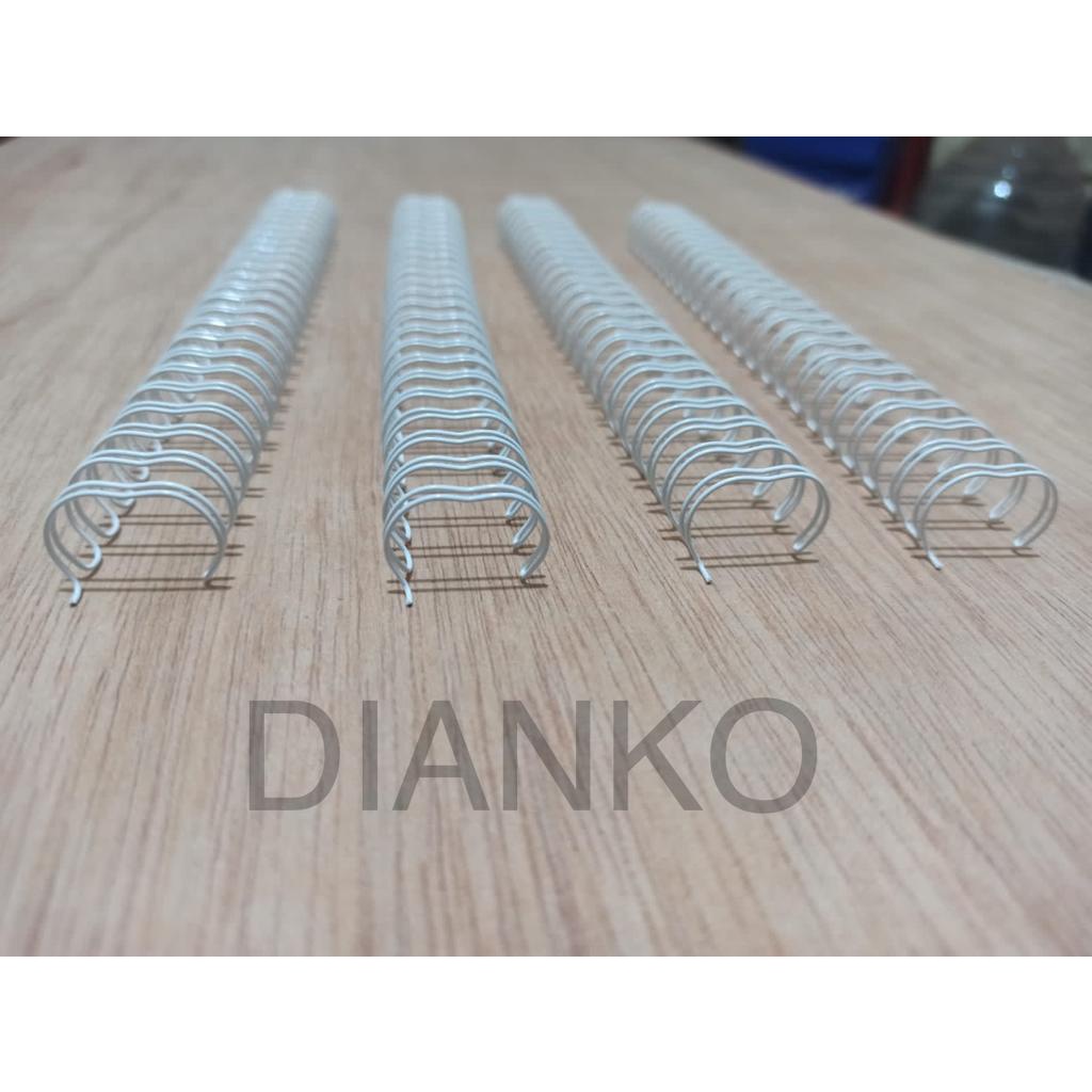 

Ring Kawat jilid Spiral A5 ukuran 7/16 A5 3:1 24 Lobang jilid MURAH WARNA PUTIH 7pcs
