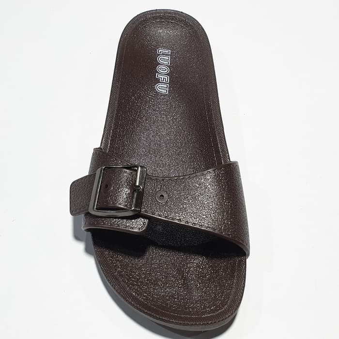 LUOFU ORIGINAL jelly sandal karet empuk murah slip sendal gesper wanita F2153G