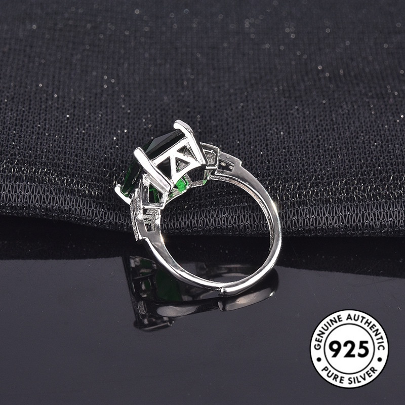 Cincin Sterling Silver 925 Dengan Batu Permata Elegan Untuk Wanita