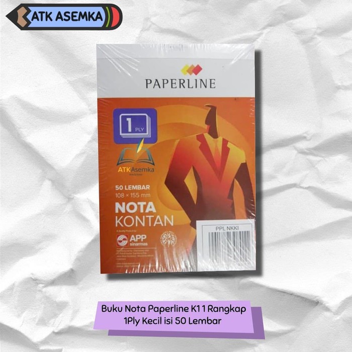 

Buku Nota Paperline K1 1 Rangkap / 1Ply Kecil isi 50 Lembar Atk