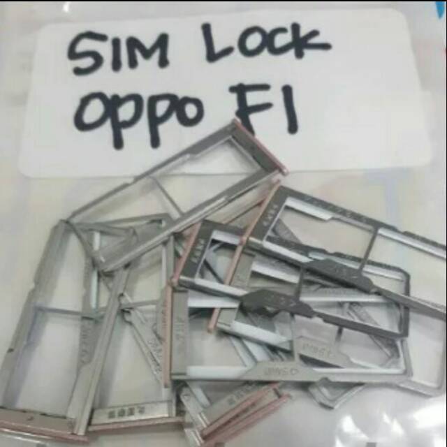 SIM TRAY SIM LOCK SLOT HOLDER TEMPAT KARTU SIM OPPO F1 F1F ORIGINAL.
