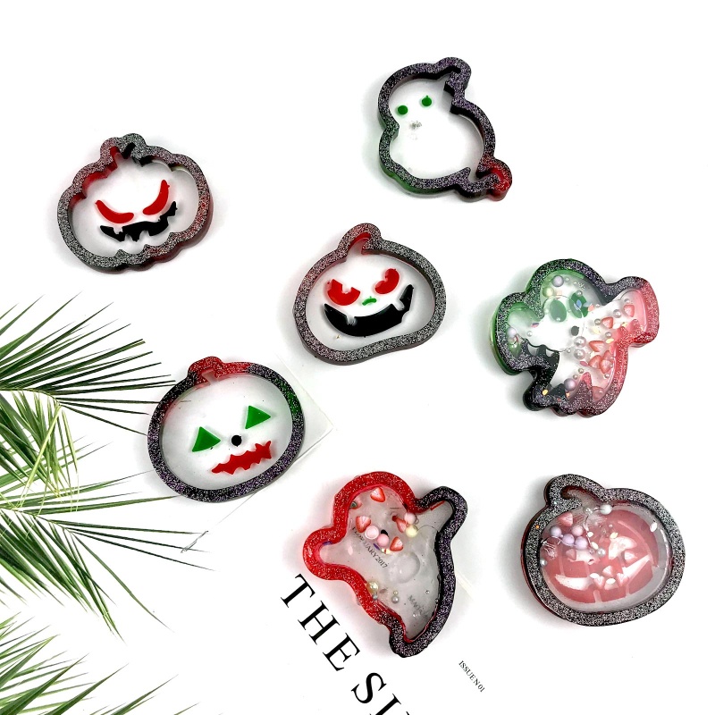 Zzz Cetakan Resin Bahan Silikon Hollow Untuk Membuat Gantungan Kunci